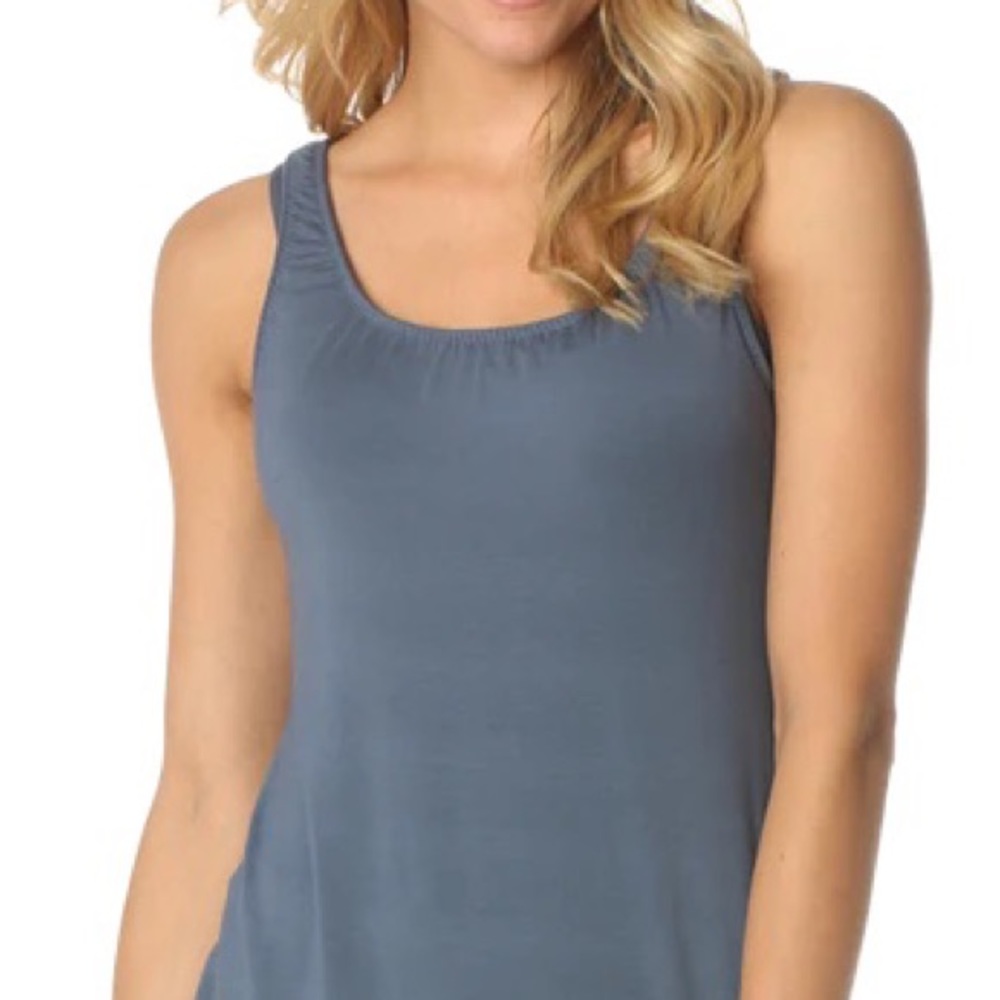 MAJAMAS Maternity Tank Top Cami with Nursing Access - Solid Blue